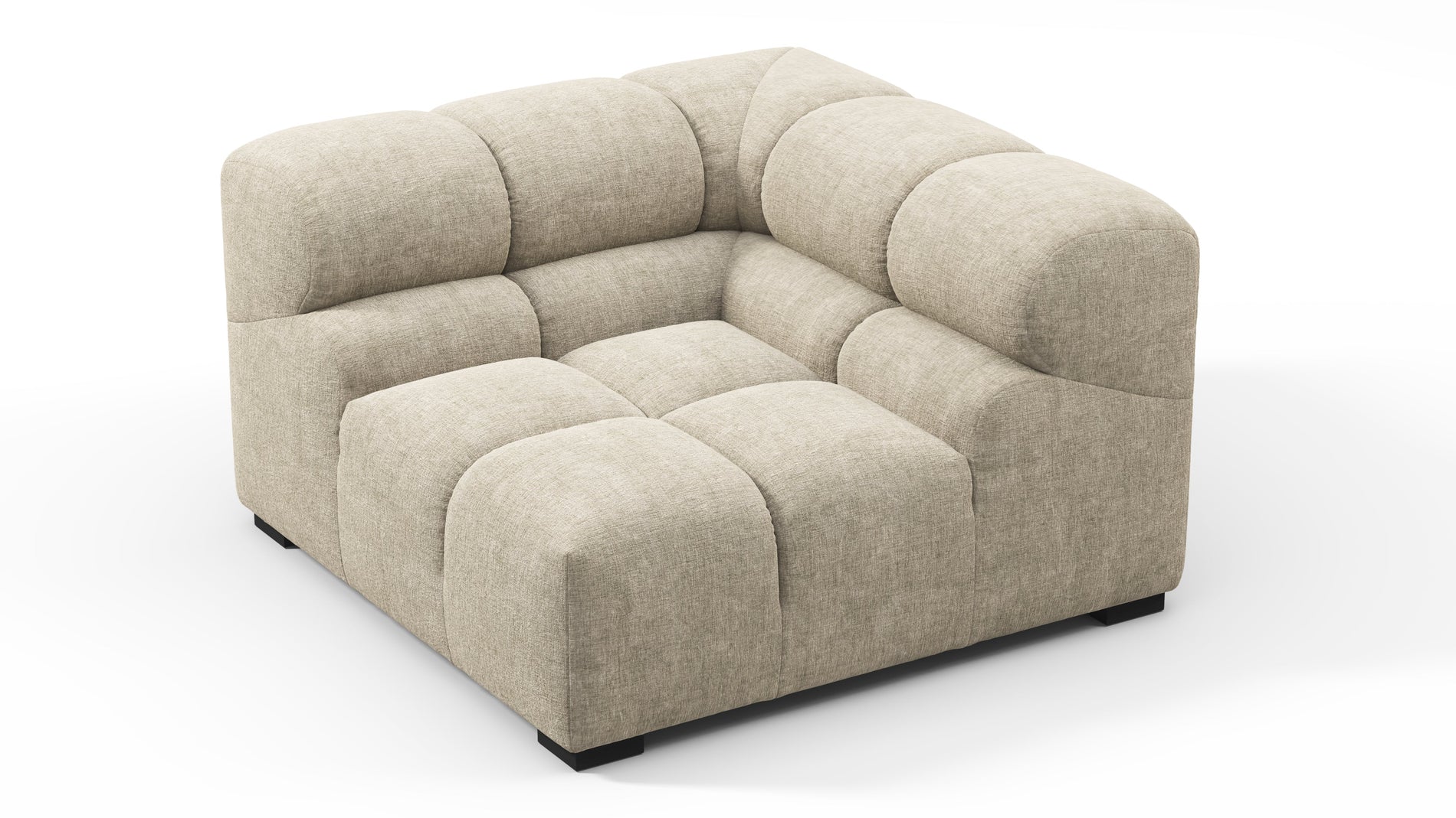 TuftyBeige Gray Chenille