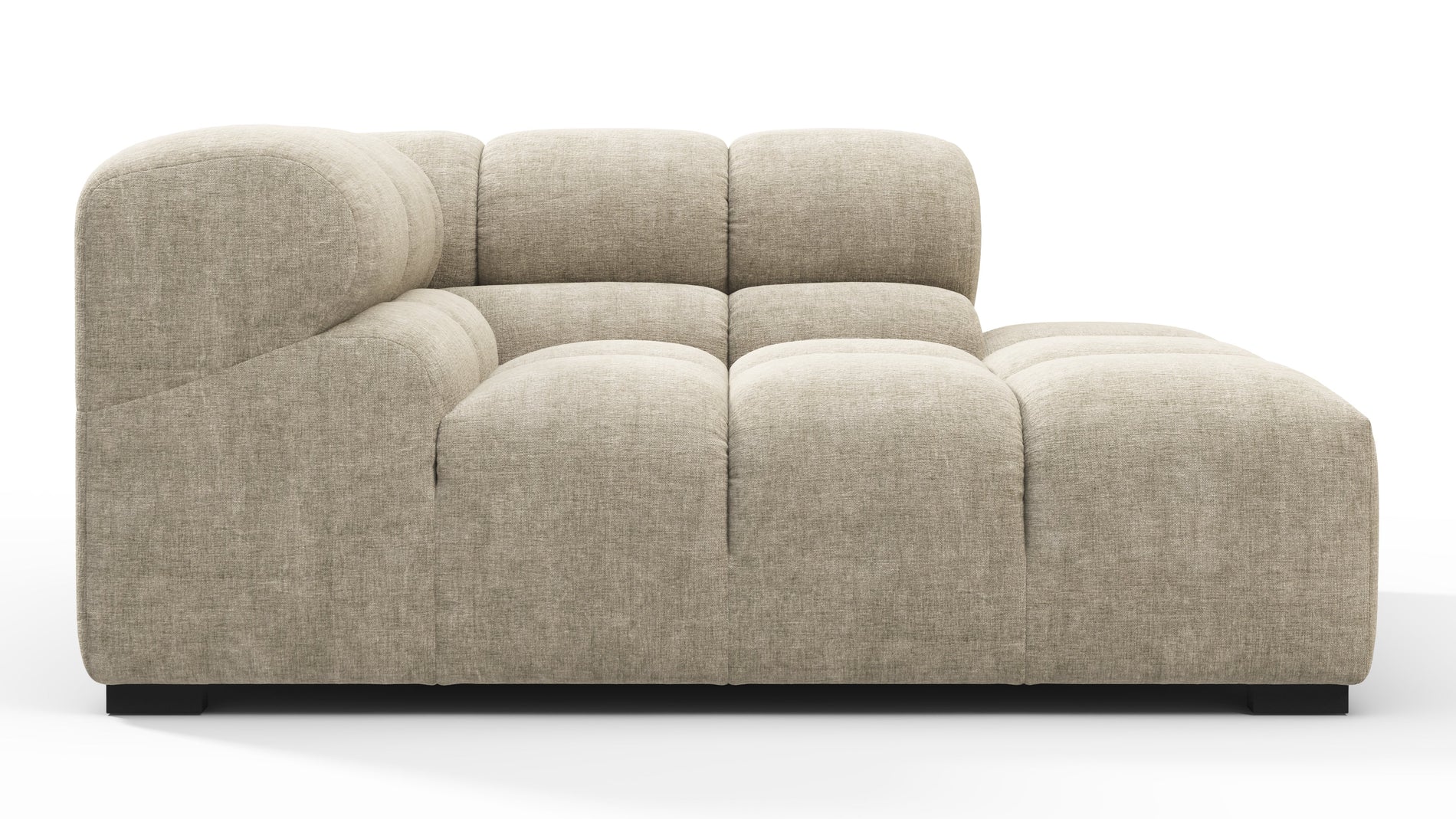 TuftyBeige Gray Chenille