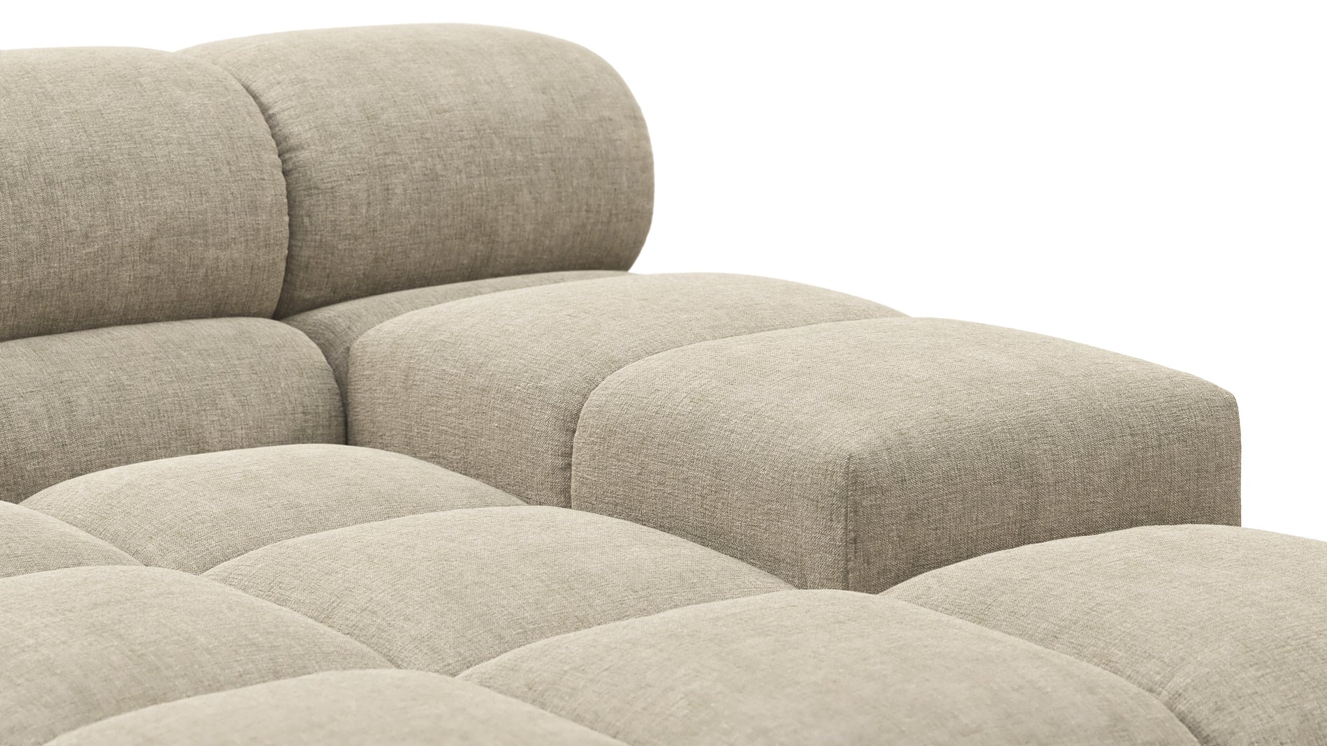 TuftyBeige Gray Chenille