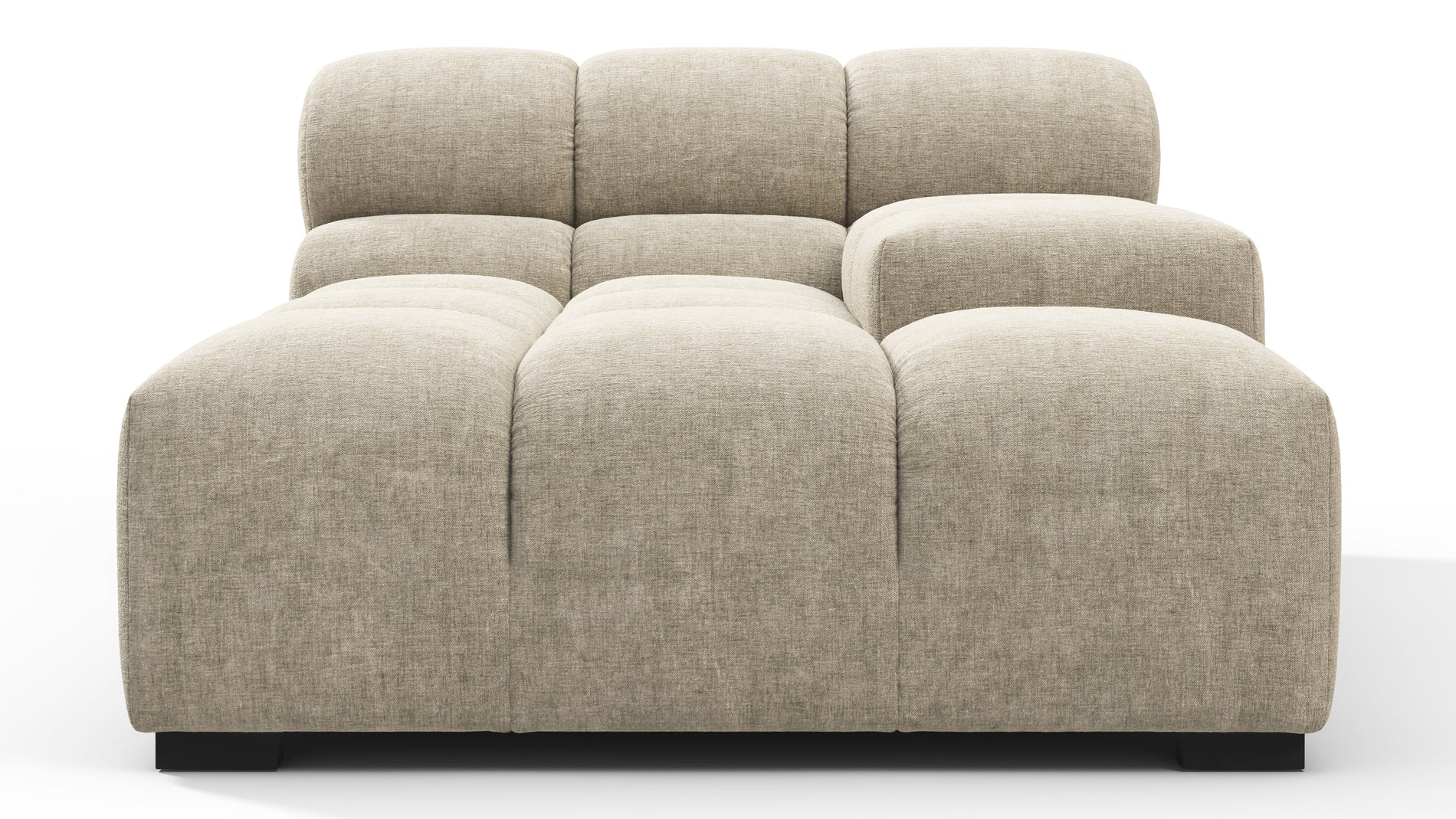 TuftyBeige Gray Chenille