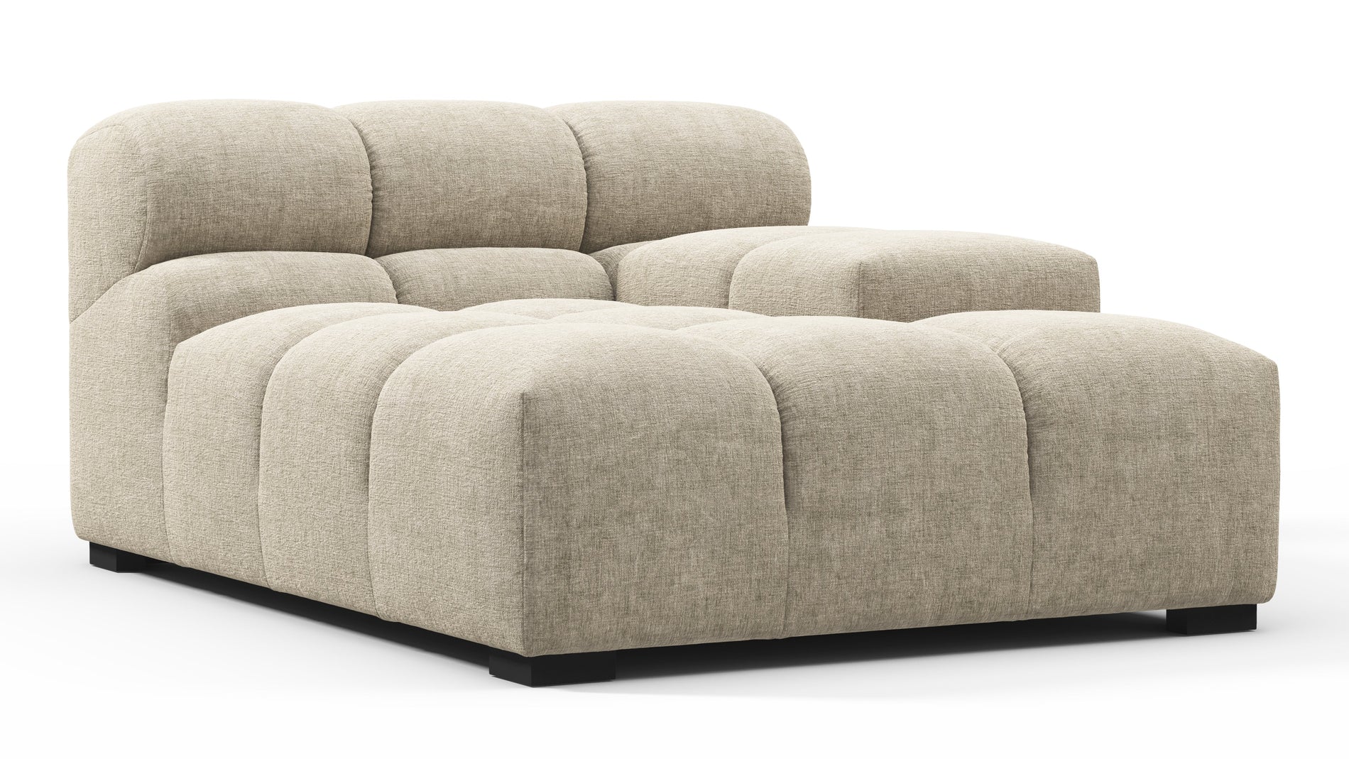 TuftyBeige Gray Chenille