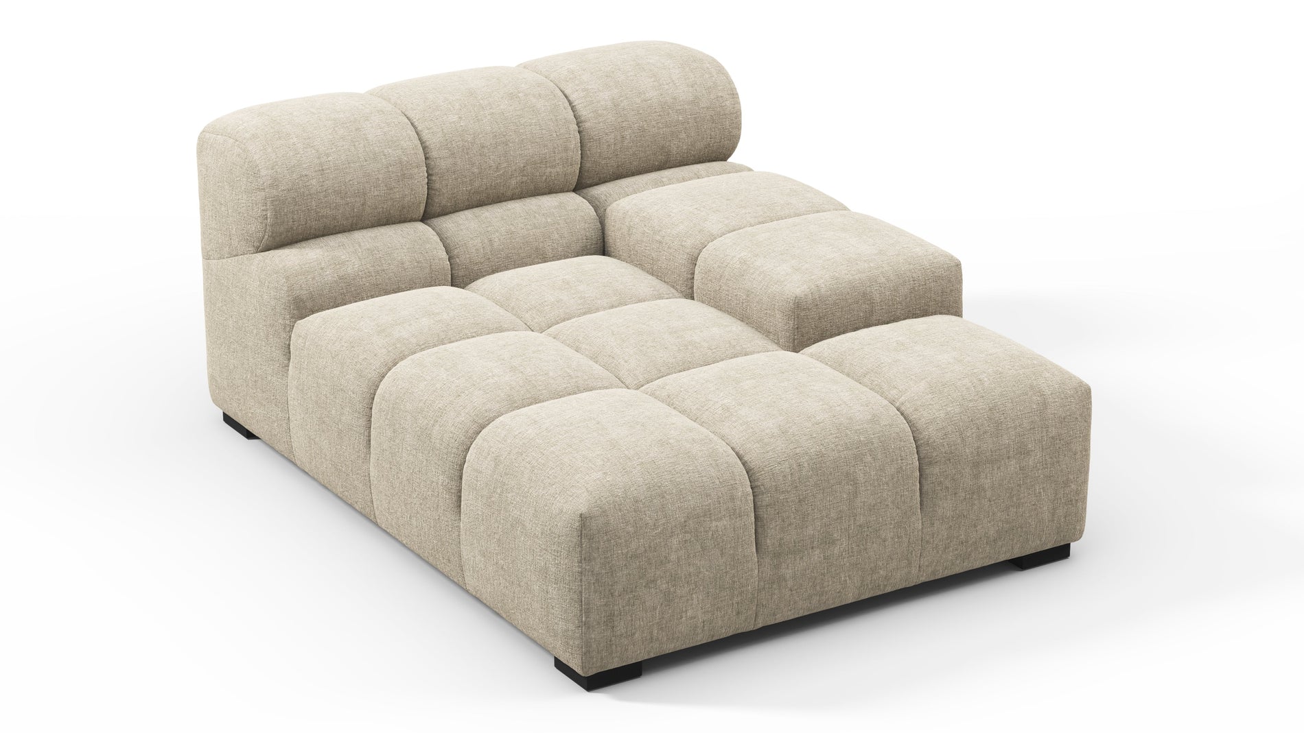 TuftyBeige Gray Chenille