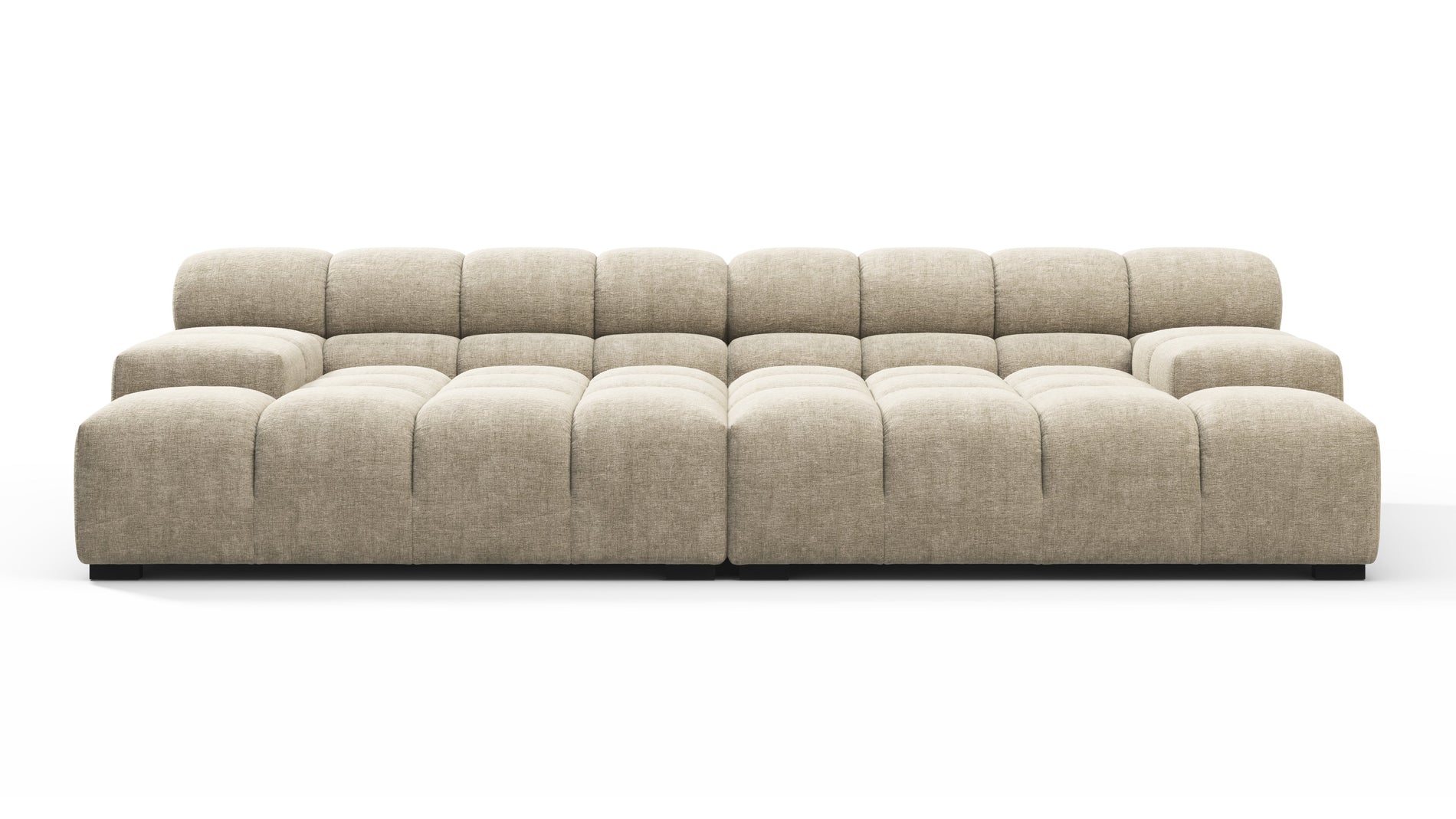 TuftyBeige Gray Chenille