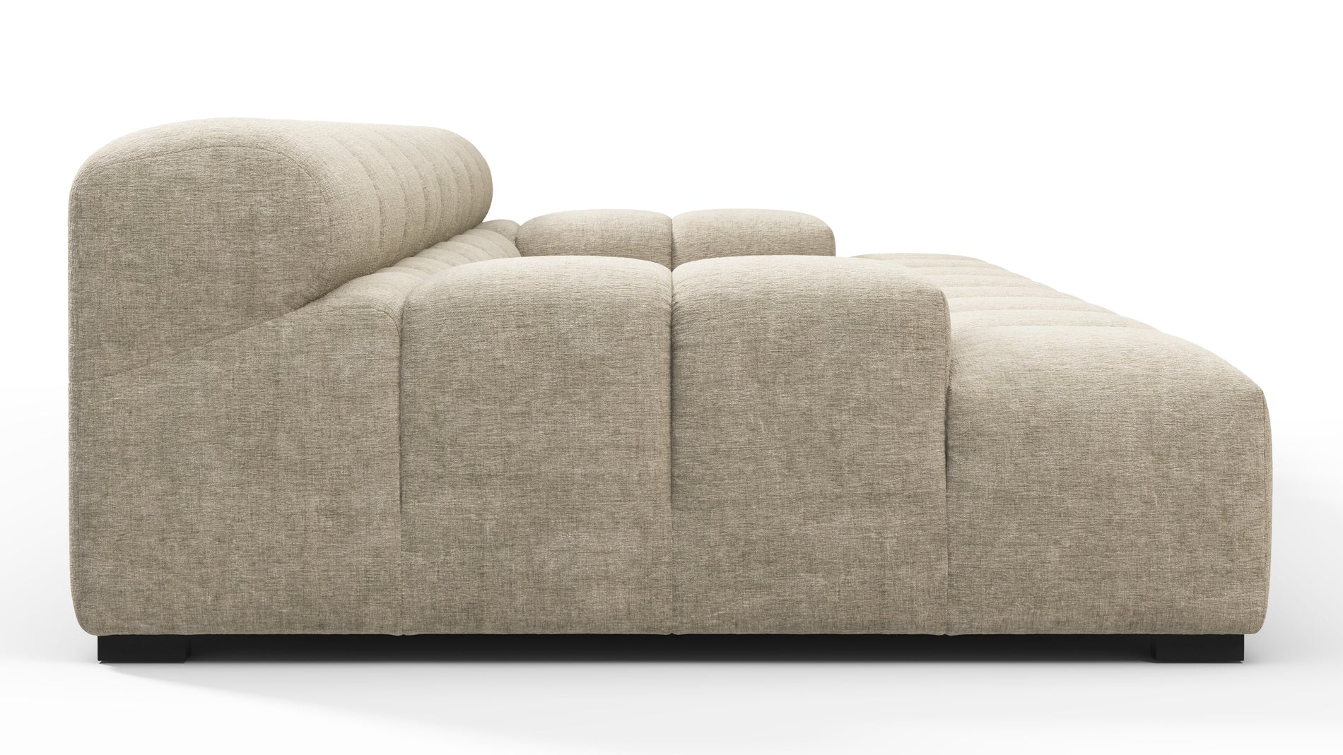 TuftyBeige Gray Chenille