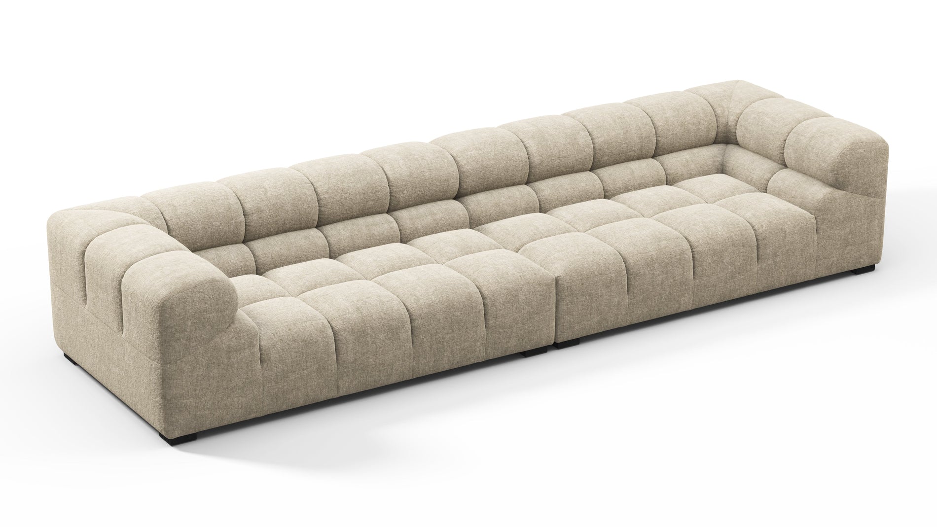 TuftyBeige Gray Chenille