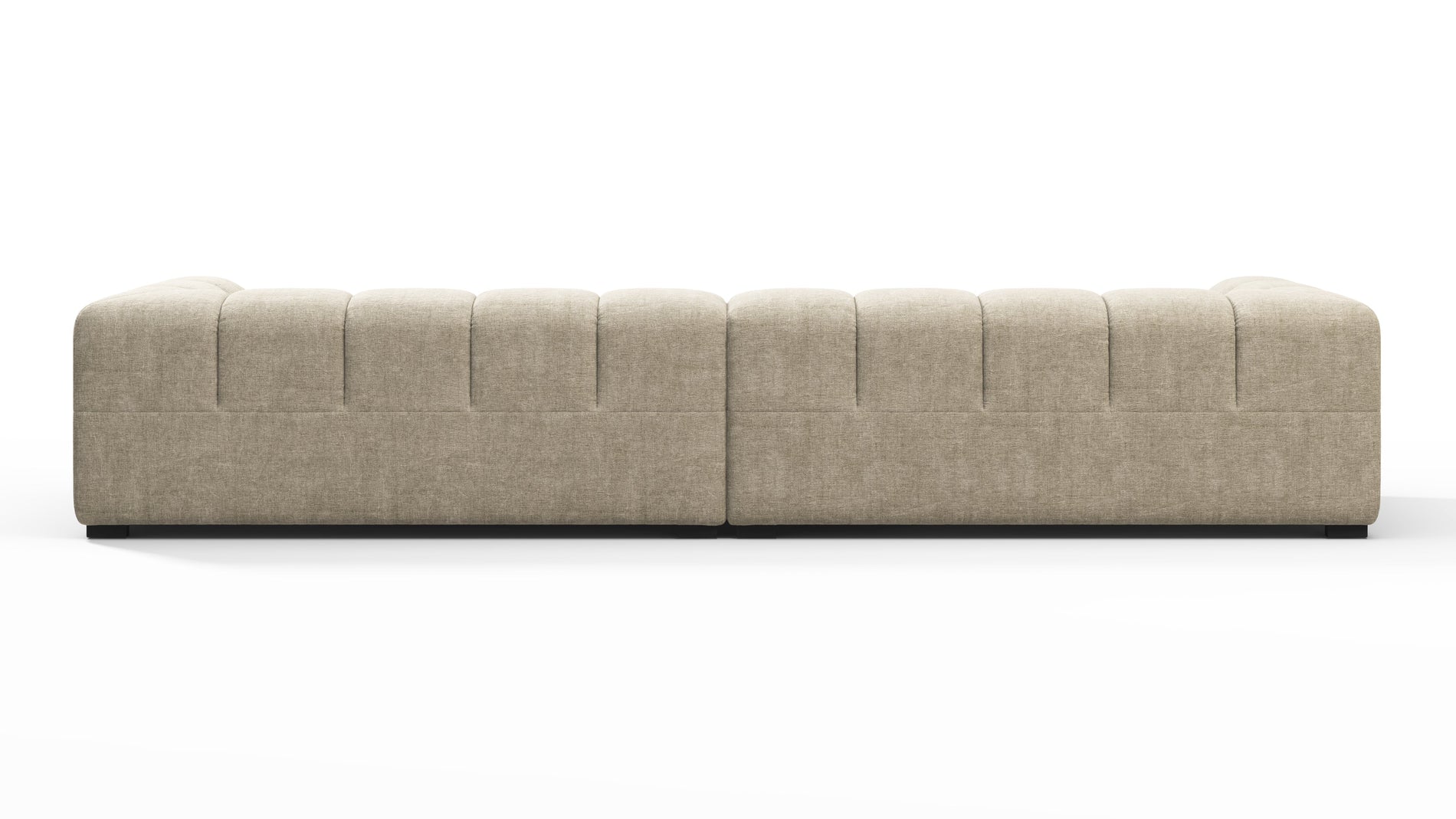 TuftyBeige Gray Chenille