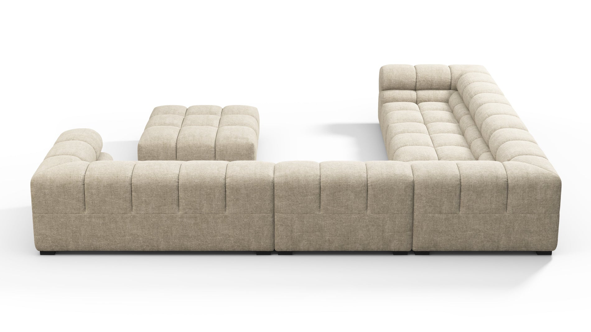 TuftyBeige Gray Chenille