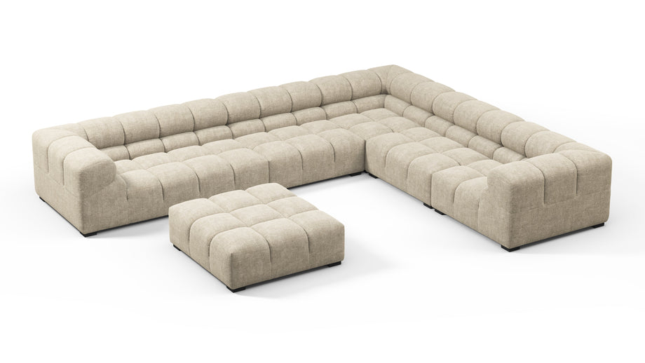 TuftyBeige Gray Chenille