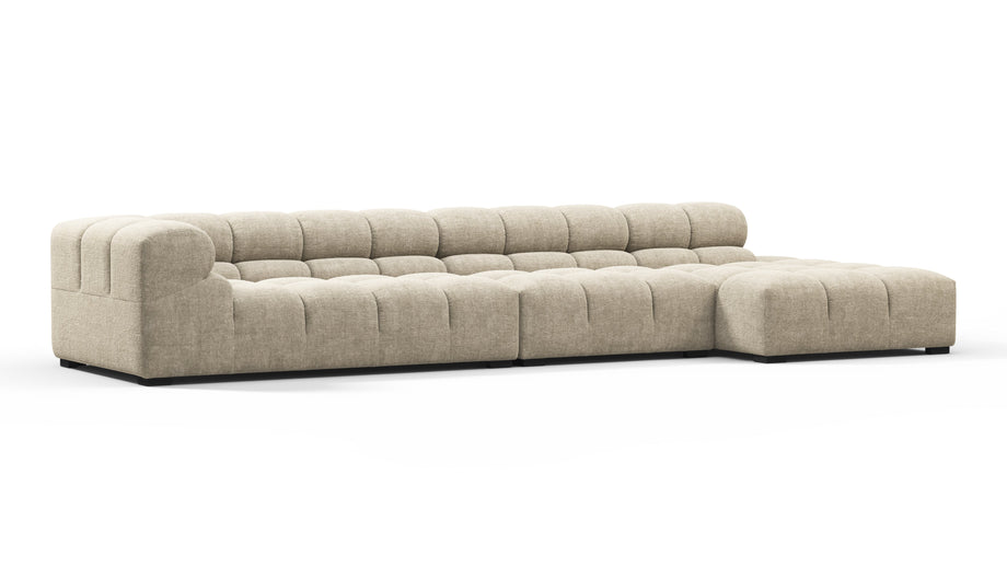 TuftyBeige Gray Chenille