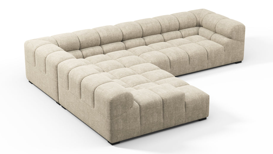 TuftyBeige Gray Chenille