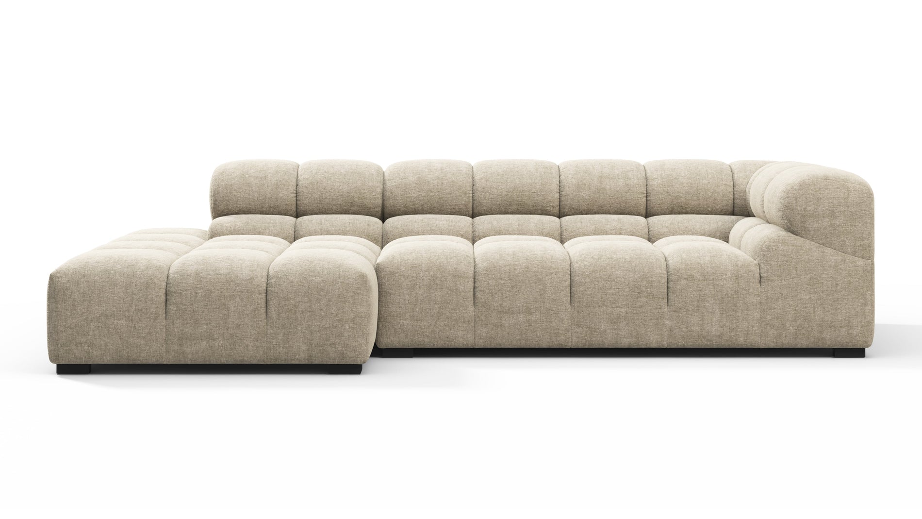 TuftyBeige Gray Chenille