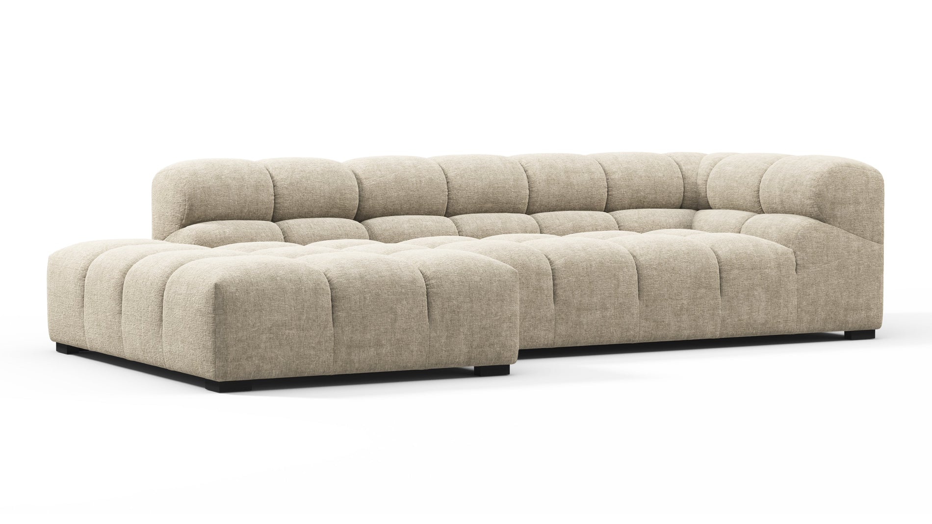 TuftyBeige Gray Chenille