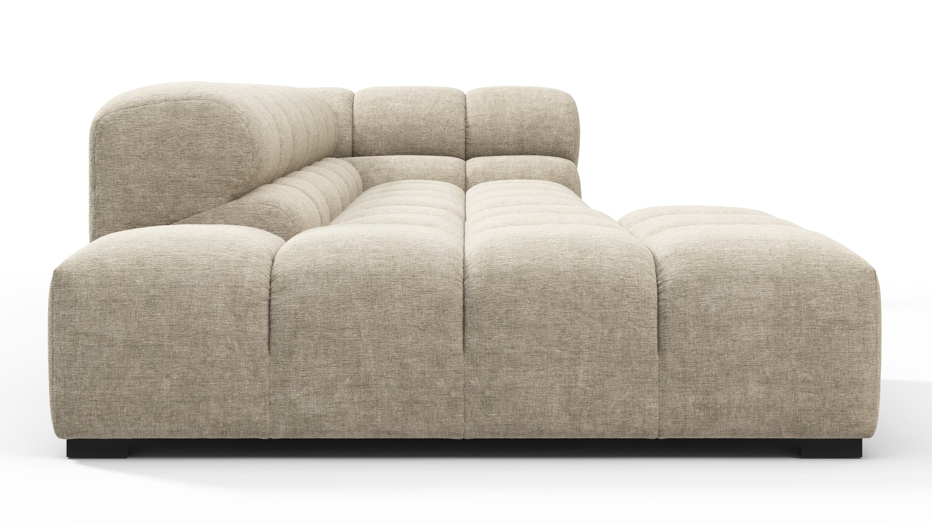 TuftyBeige Gray Chenille