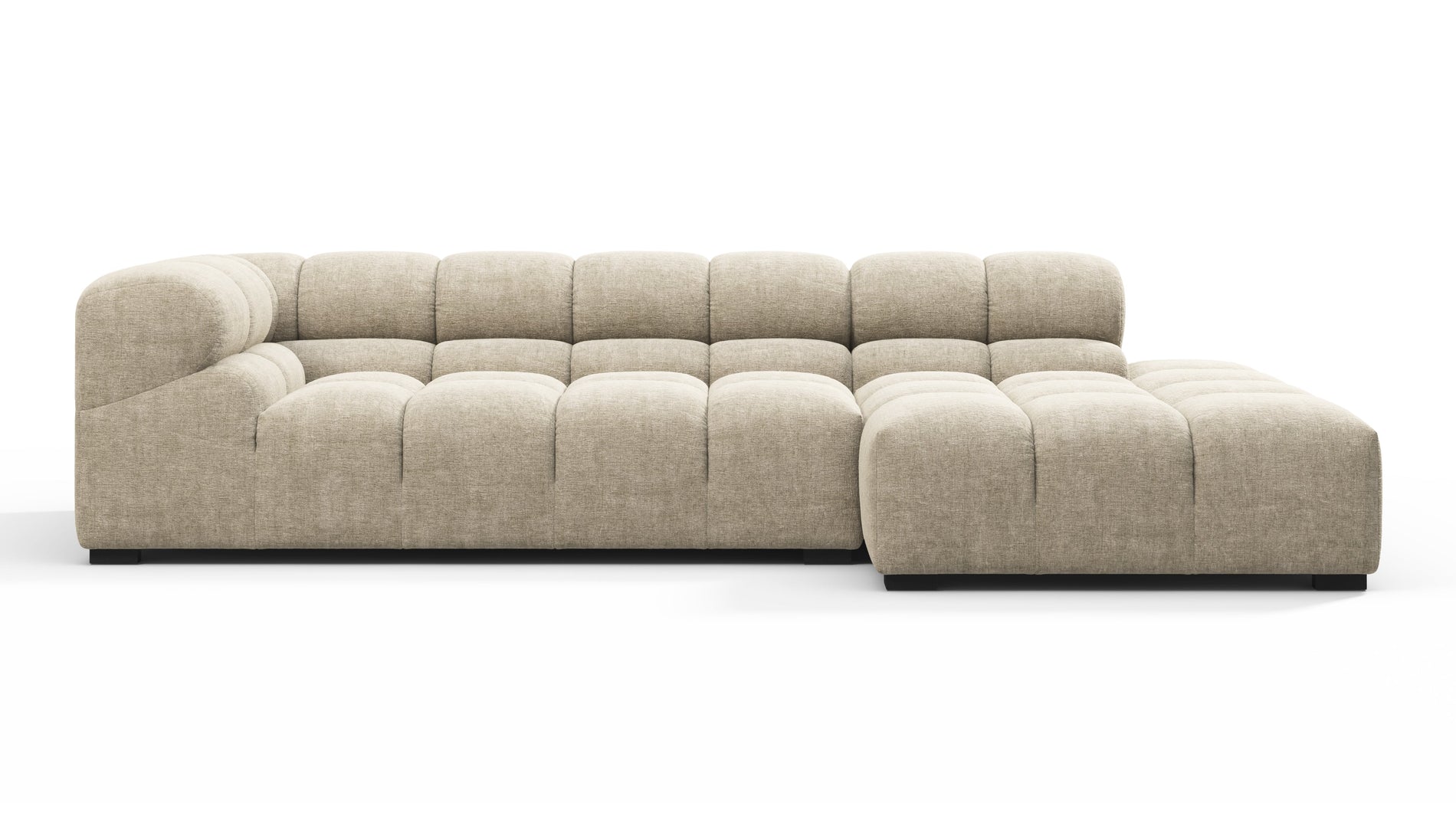 TuftyBeige Gray Chenille