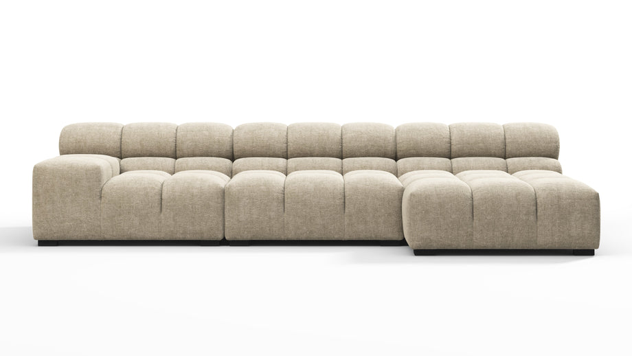 TuftyBeige Gray Chenille