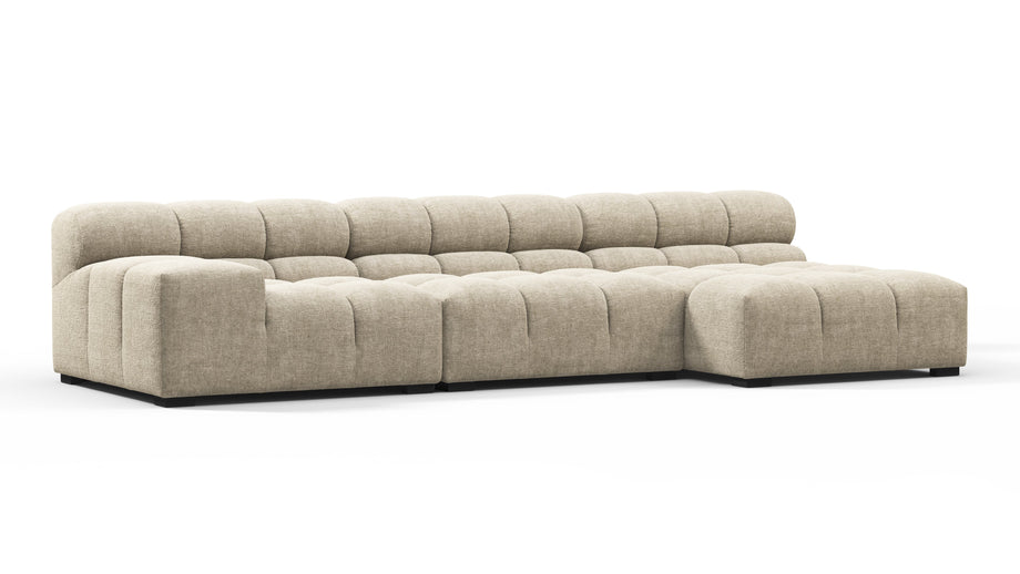 TuftyBeige Gray Chenille
