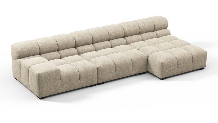 TuftyBeige Gray Chenille