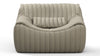Sandra - Beige Gray Vegan Leather - Image 1