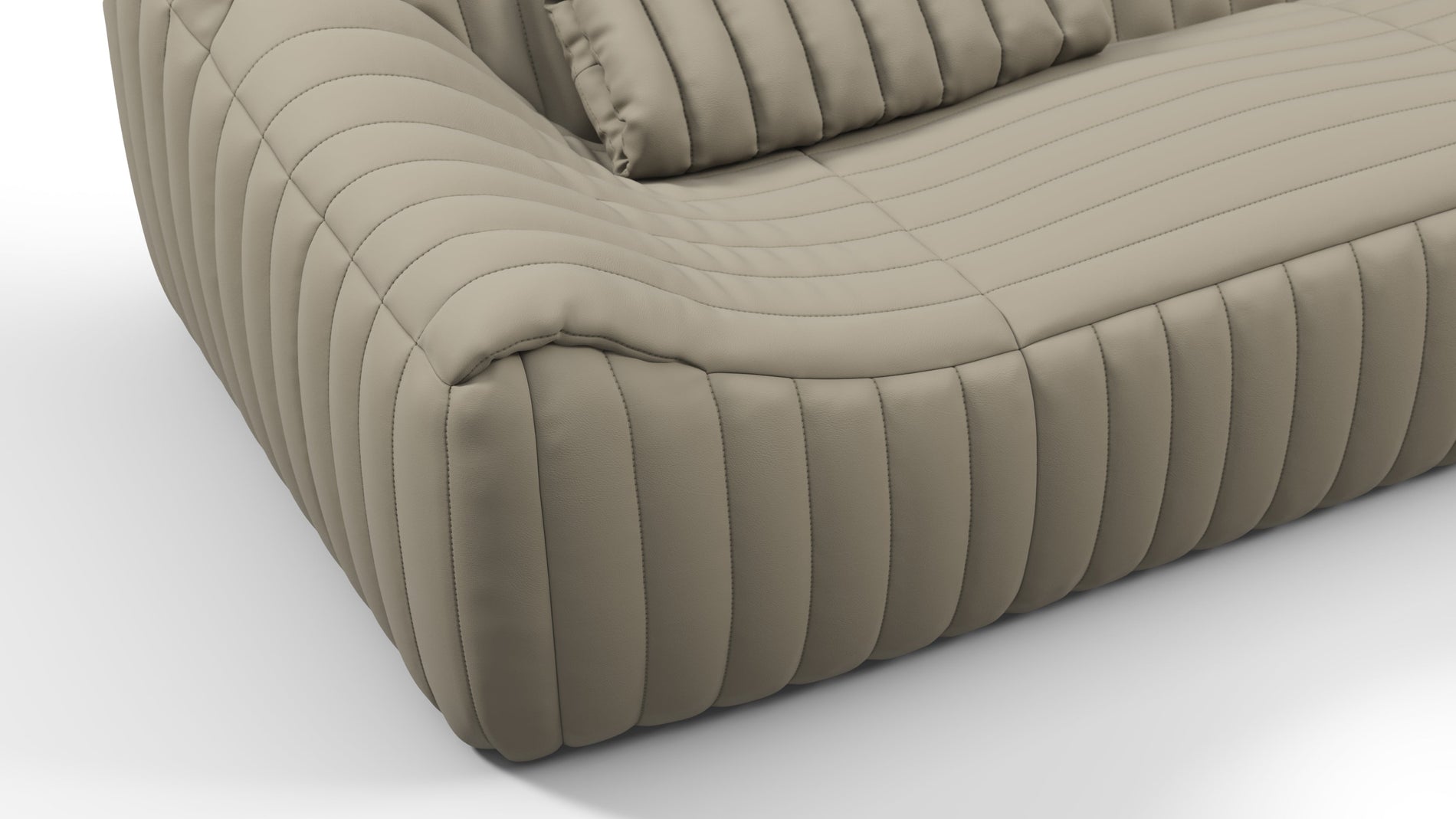 SandraBeige Gray Vegan Leather