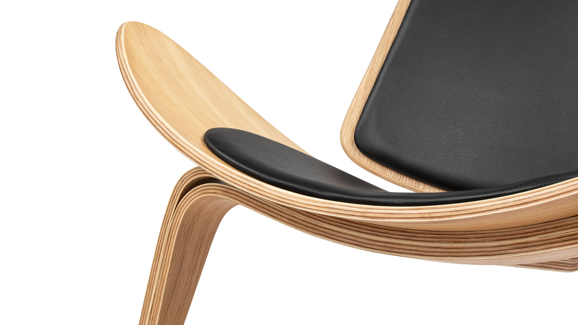 ShellOak and Black Vegan Leather