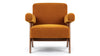 Jeanneret Lounge Chair - Orange Luxe Velvet - Image 1