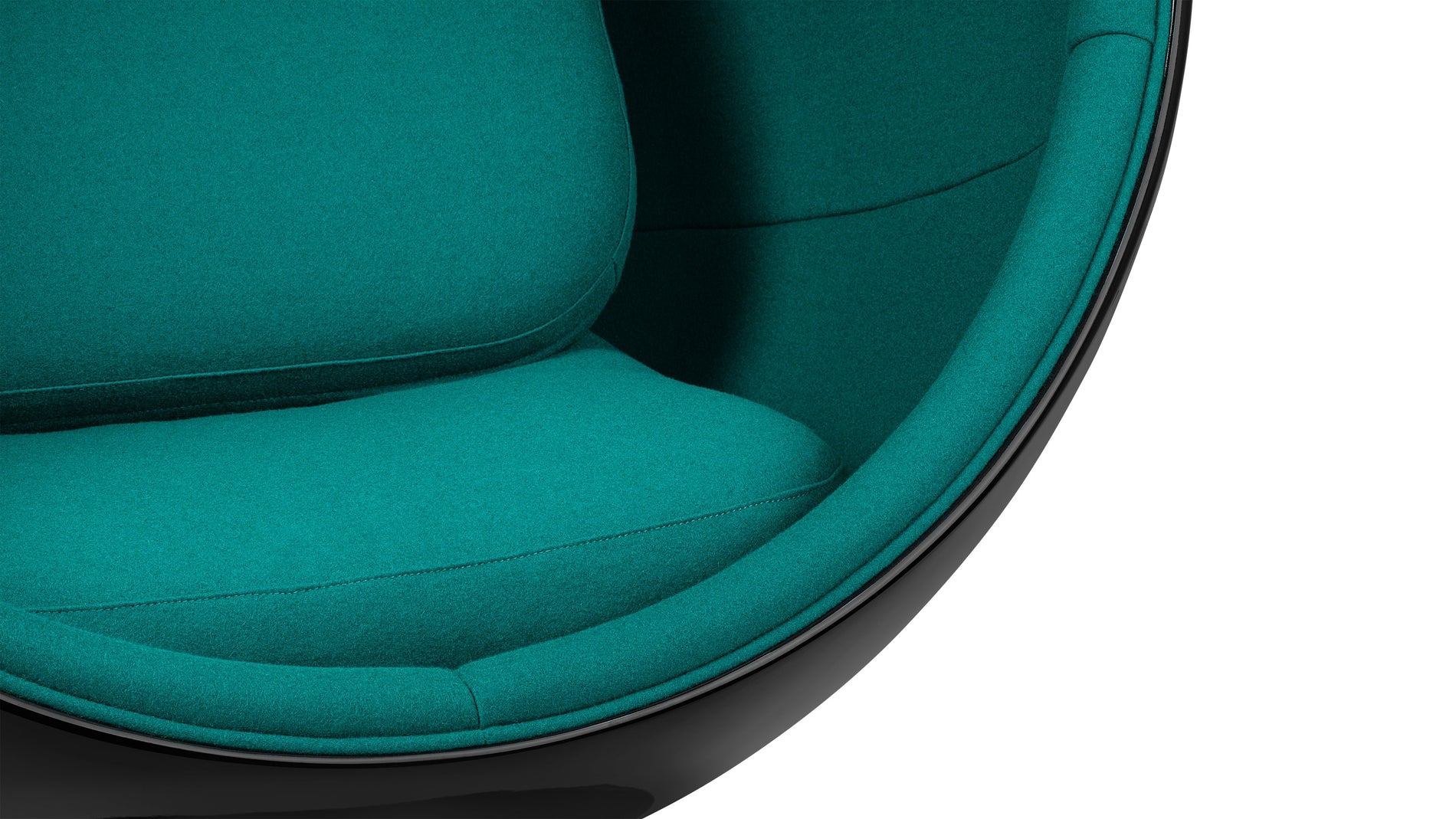 BallDeep Sea Green Wool and Black