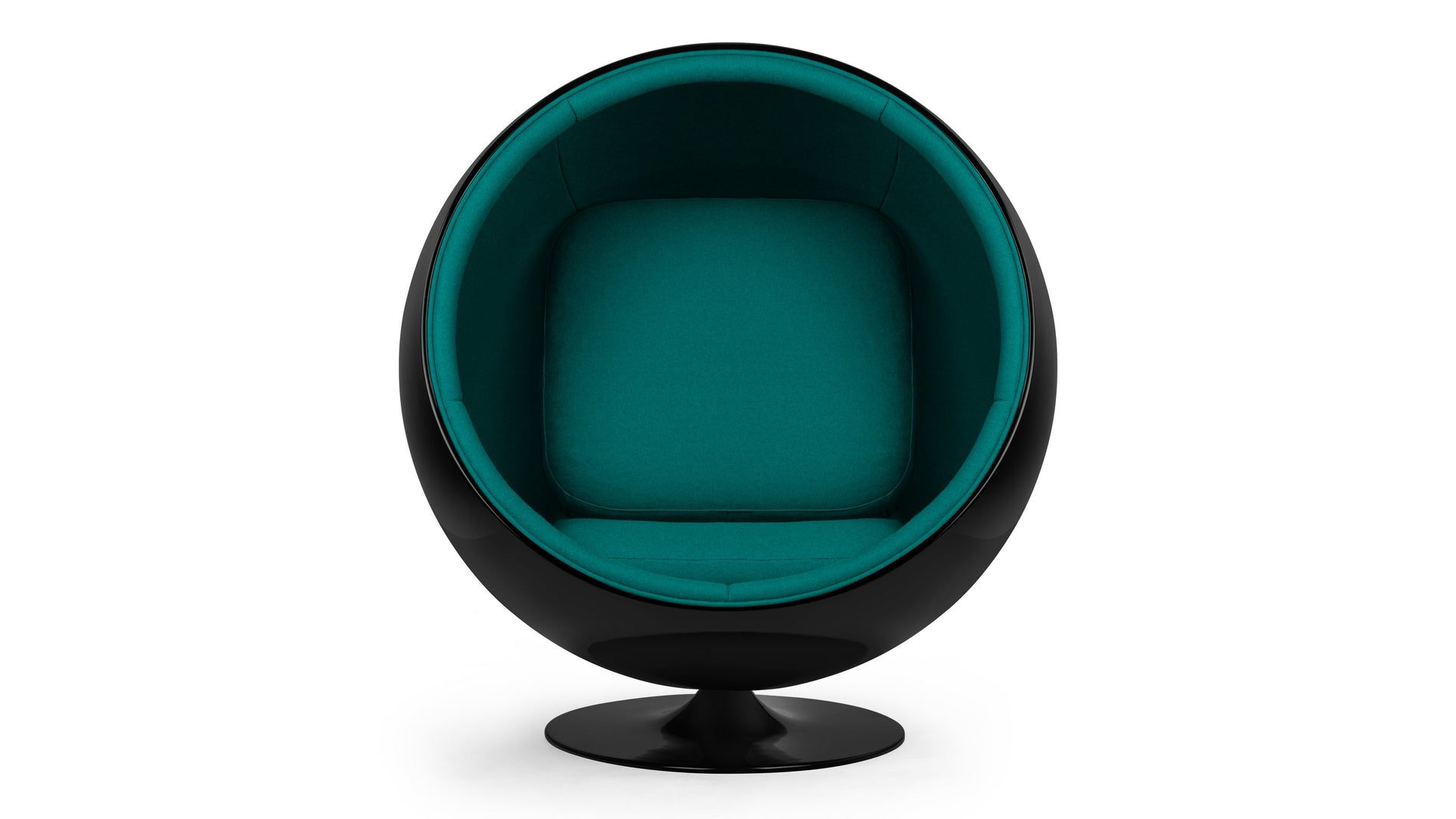 BallDeep Sea Green Wool and Black