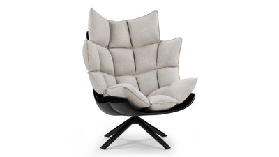 Husk - Husk - Husk High Back Lounge Chair, Wheat Gray Cashmere Wool - Image 2