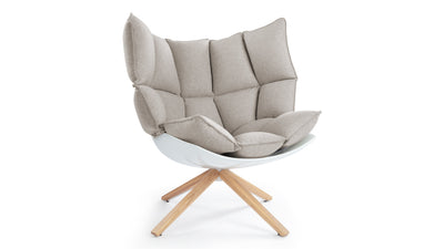 Husk - Husk - Husk Lounge Chair, Wheat Gray Cashmere Wool - Image 2