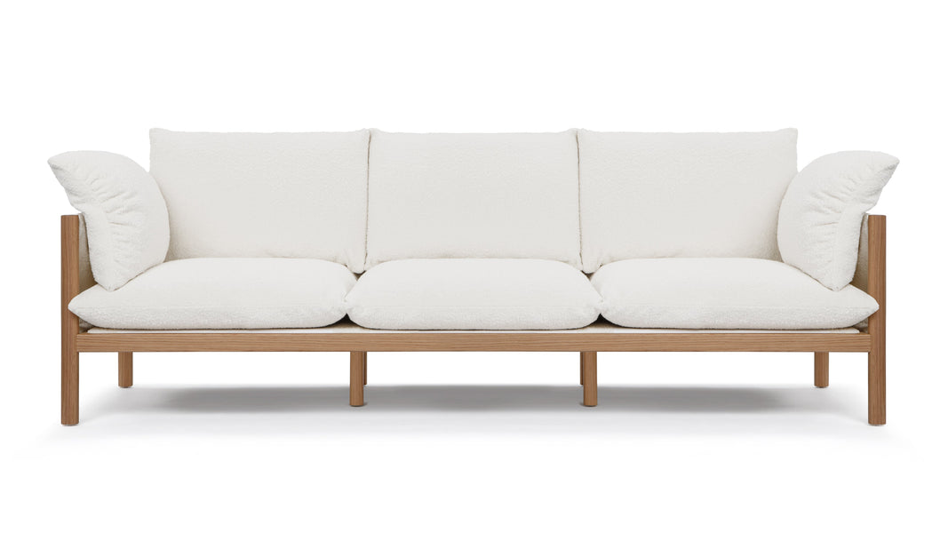 CoombeCoombe - Coombe Sofa, Eggshell Boucle and Oak