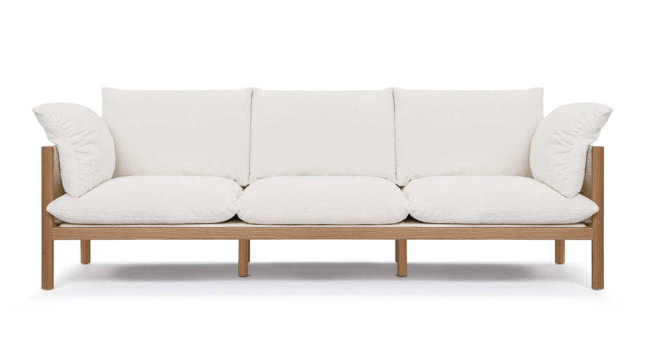 CoombeCoombe - Coombe Sofa, Eggshell Boucle and Oak