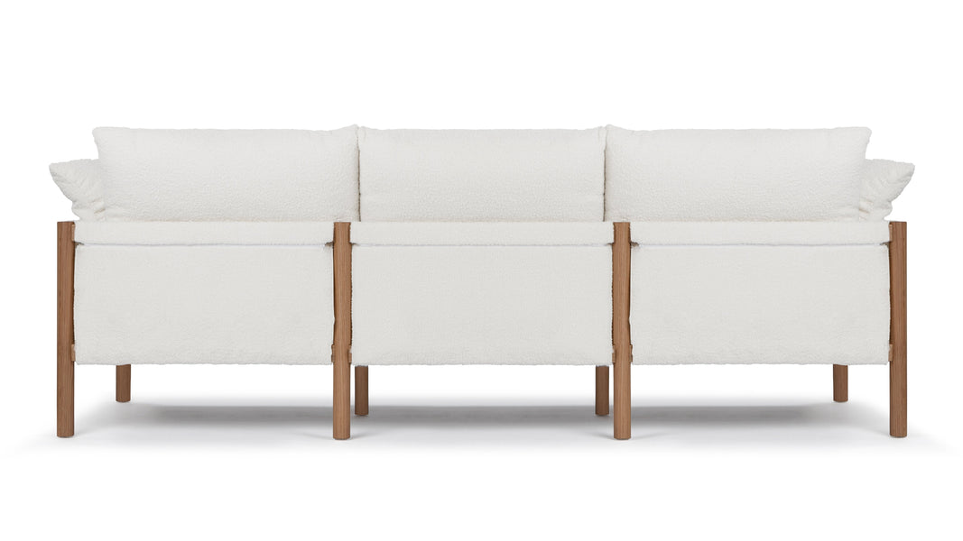 CoombeCoombe - Coombe Sofa, Eggshell Boucle and Oak