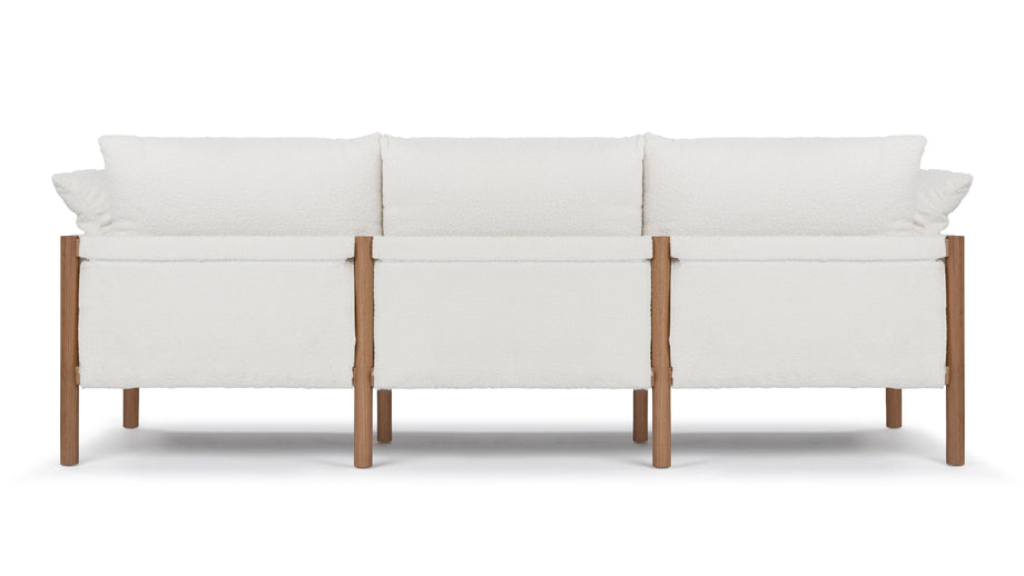 CoombeCoombe - Coombe Sofa, Eggshell Boucle and Oak