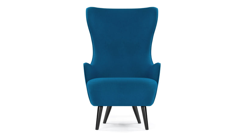 IslayIslay - Islay Wingback Chair, Indigo Blue Wool