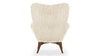 Silhouette - Silhouette - Silhouette Armchair, White Long Hair Sherpa - Image 4