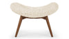 Silhouette - Silhouette - Silhouette Ottoman, White Long Hair Sherpa - Image 1