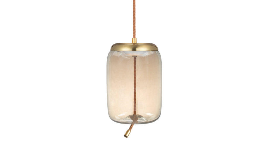GenevaGeneva - Geneva Long Pendant, Amber Glass