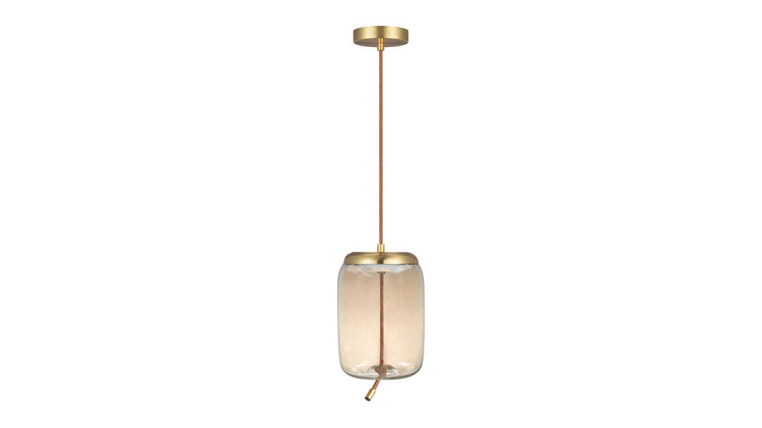 GenevaGeneva - Geneva Long Pendant, Amber Glass