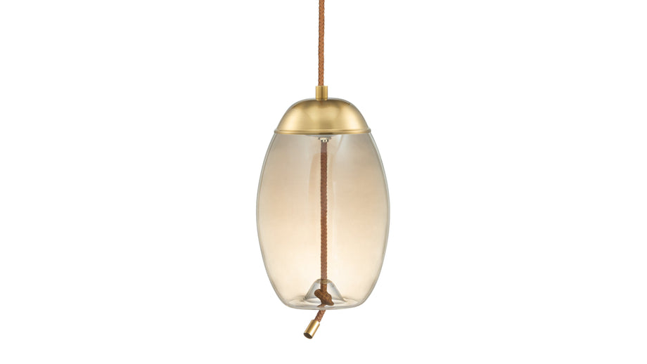 GenevaGeneva - Geneva Drop Pendant, Amber Glass