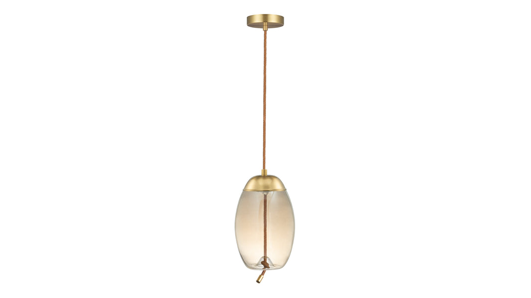 GenevaGeneva - Geneva Drop Pendant, Amber Glass