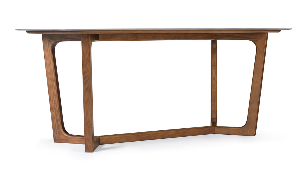 DevonDevon - Devon Dining Table, Walnut and Black Ceramic, 178cm