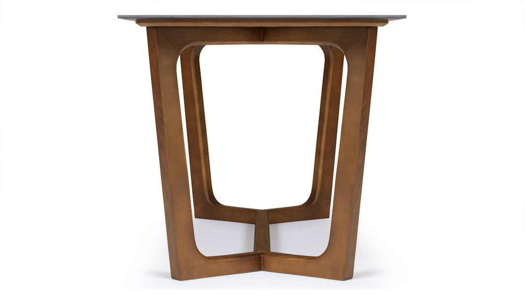 DevonDevon - Devon Dining Table, Walnut and Black Ceramic, 178cm