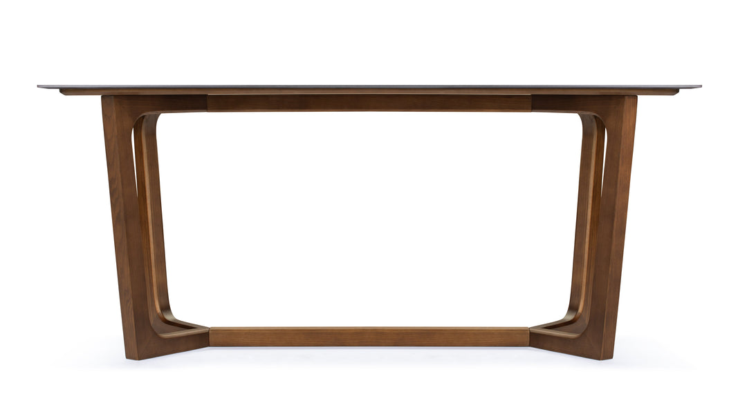 DevonDevon - Devon Dining Table, Walnut and Black Ceramic, 178cm