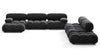 Bellini Large Sectional - Black Velvet - Image 1