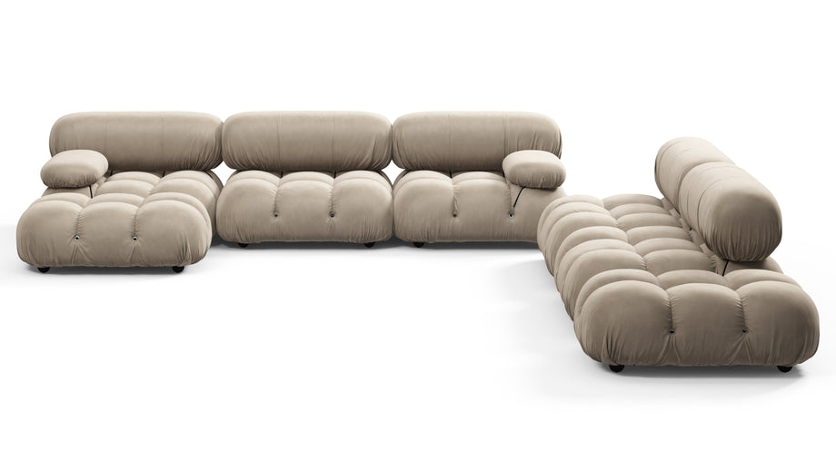Bellini stor sektionssengGreige Velvet