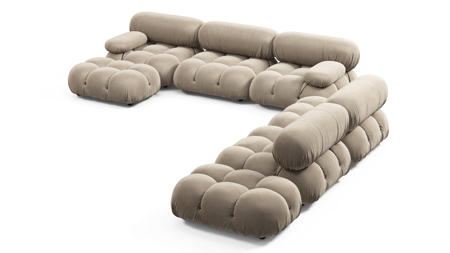 Bellini stor sektionssengGreige Velvet