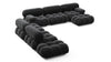 Bellini Large Sectional - Black Velvet - Image 3