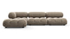 Bellini Sectional - Greige Velvet - Image 1