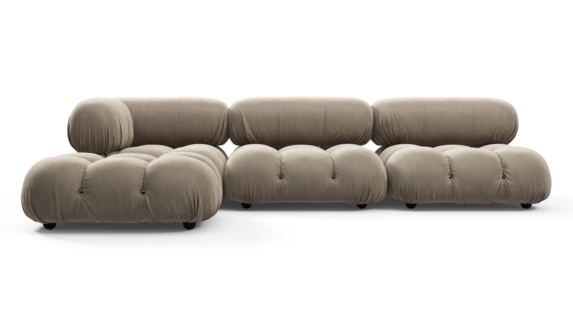 Bellini SectionalGreige Velvet