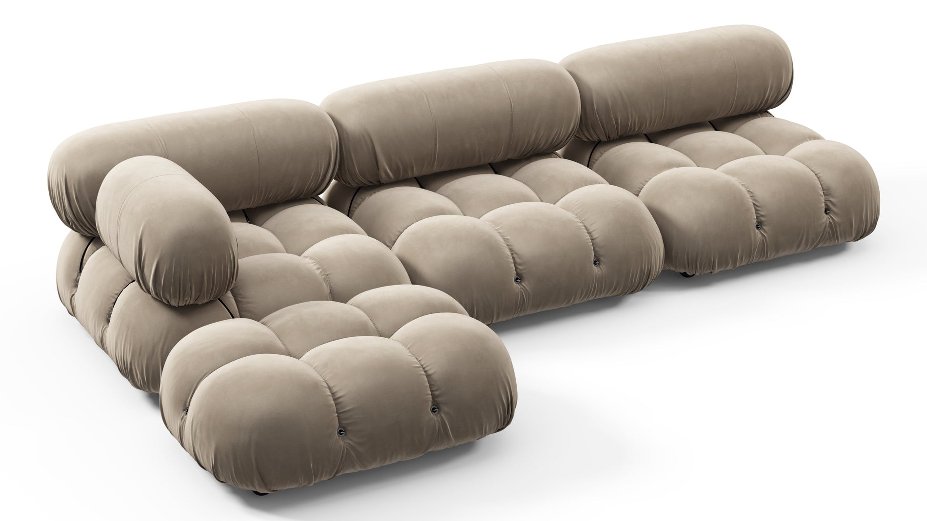 Bellini SectionalGreige Velvet